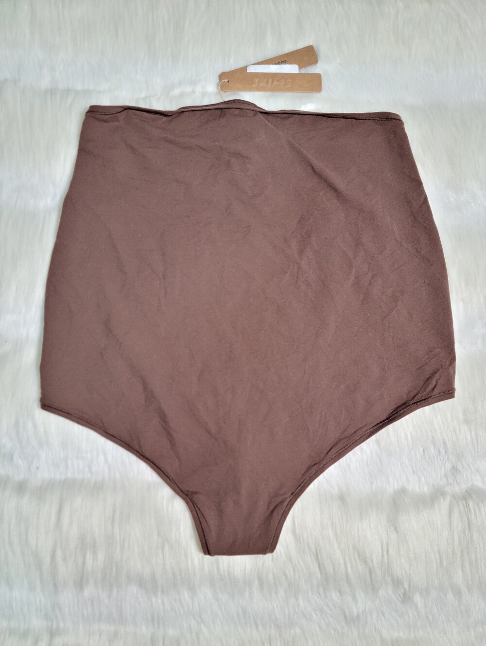 SKIMS Maternity Fits Everybody High Waisted Thong Brown Cocoa Large NEW